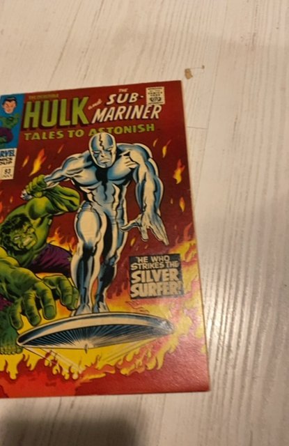 Tales to Astonish #92 -)silver surfer vs the Hulk good color solid fn++