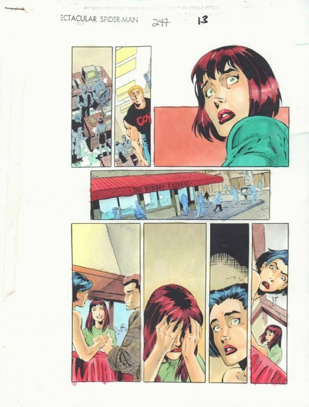 Spectacular Spider-Man #247 p.13 Color Guide Art - Betty Brant - by John Kalisz