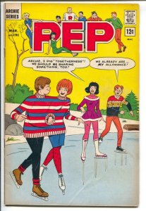 Pep Comics #191 1966- Archie- Betty & Veronica-bizarre ice skating cover-VG