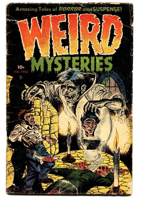 WEIRD MYSTERIES #3 1952-PRE-CODE HORROR-Dismemberment-Brutal!