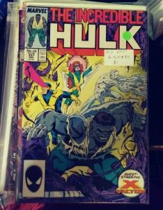 Incredible Hulk  # 337 1987 MARVEL  GRAY HULK + x factor banner todd mcfarlane