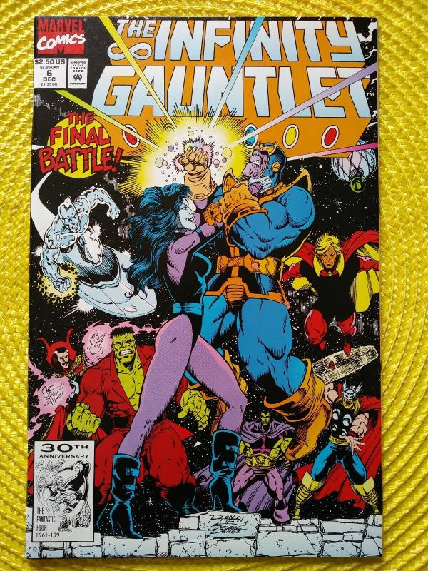 Infinity Gauntlet #6 (1991) Thanos, Nebula - Starlin story Lim art (Endgame)