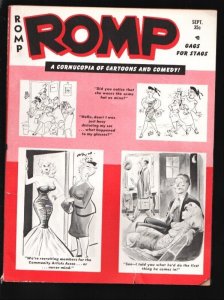 Romp 9/1961Cartoons-jokes-gags-Art by Bill Ward-Dan De Carlo-Lloyd Baker-VG