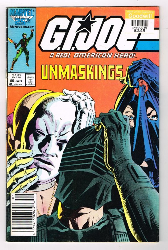 G.I. Joe: A Real American Hero #55 (1987) FIRST APPEARANCE LOW LIGHT NEWSSTAND