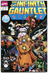 INFINITY GAUNTLET #1 VF/NM + SILVER SURFER #50, VF, Starlin, Perez, Thanos, 1991