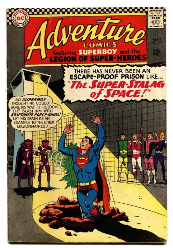 ADVENTURE COMICS #344 comic book 1966-SUPERBOY LEGION SUPER-HEROES