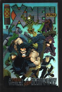 X-Men Alpha #1 1994-First issue-Chrome wrap around cover-$3.95 cover price-Hi...