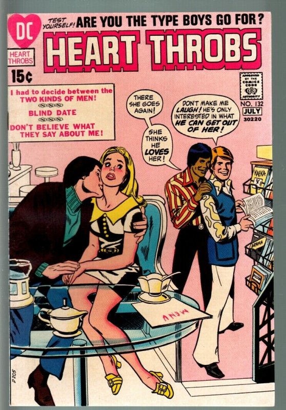 HEART THROBS #132 1971 DC-ROMANCE-VF-NICE COPY VF