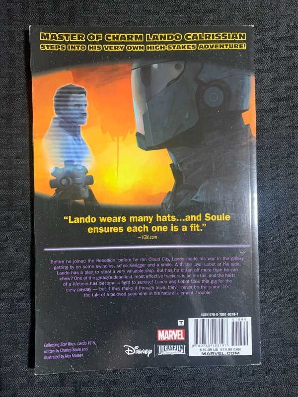 2016 STAR WARS LANDO by Alex Maleev SC FN+ 6.5 1st Marvel Comics