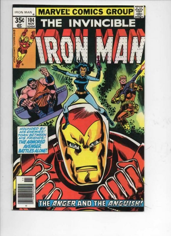 IRON MAN #104, FN/VF Tony Stark, Tuska, Triad, 1968 1977, more IM in store