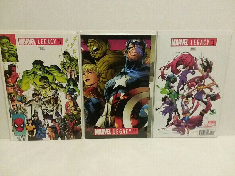 MARVEL LEGACY #1 - 3 BOOKS - QUESADA COVER + 2 VARIANTS - FREE SHIPPING