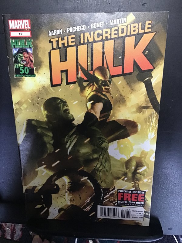 Incredible Hulk #12 (2012) Wolverine from X-Men! Super high grade NM Wow
