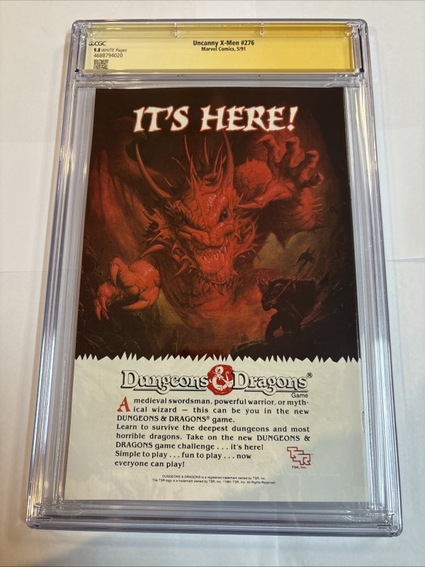 Uncanny X-Men (1991) # 276 (CGC 9.8 SS) Signed Jim Lee Scott Williams Claremont