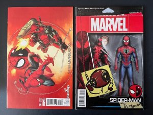 Marvel Spider-Man / Deadpool 001 Hastings & Action Figure Variants - NM 