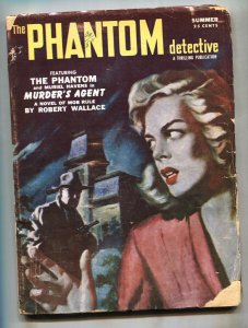 Phantom Detective --Summer 1953-- FINAL ISSUE-- Murder's Agent--Rare Pulp Mag...