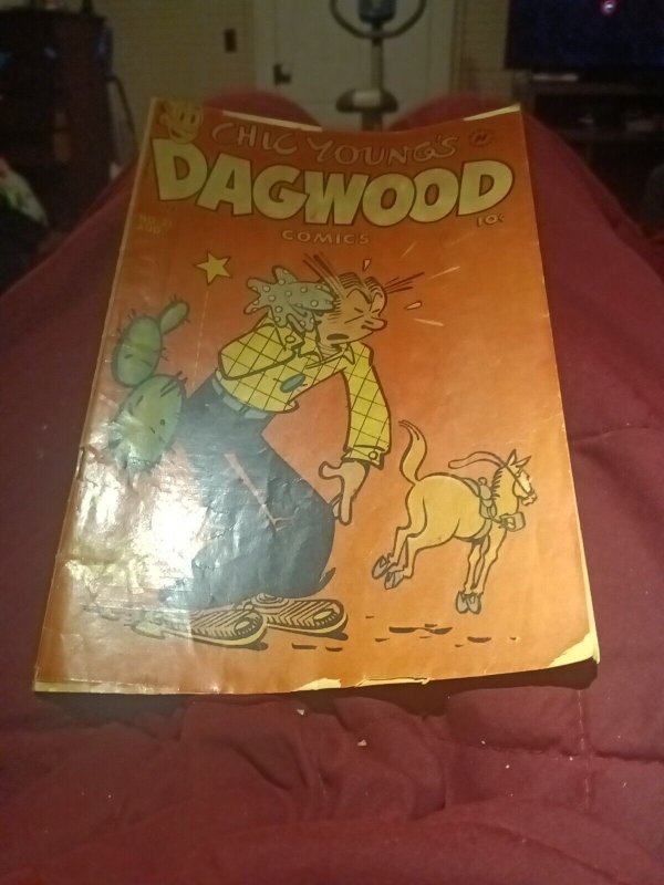 Dagwood #21 Harvey Comics 1952 Chic Young cactus horse riding cover Golden Age