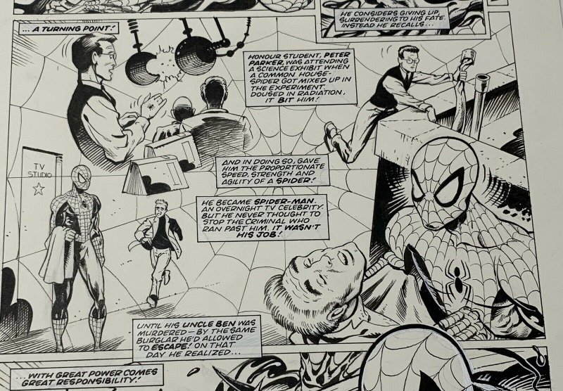 Spider-man Origin X-men Wolverine Original Art Pg 4 Arcades Revenge Carnage