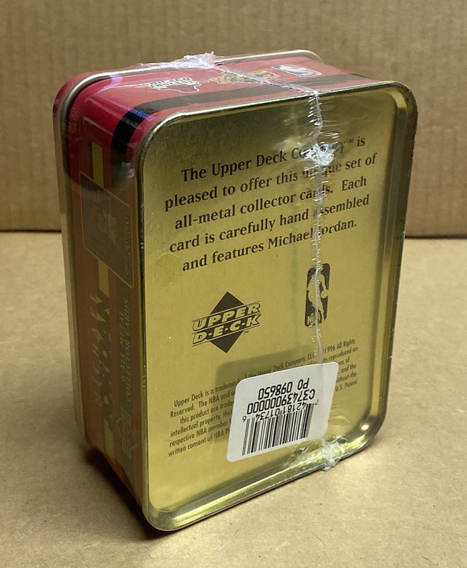 1996 Upperdeck Michael Jordan 6-Card Metal Tin Set (Factory sealed Mint)