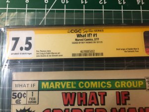 What If? #1 (1977) Signed Roy Thomas   CGC 7.5 graded