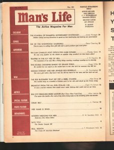 Man's Life 5/1961-provocative female POW escape cover-crime-scandal-Fay Spain...