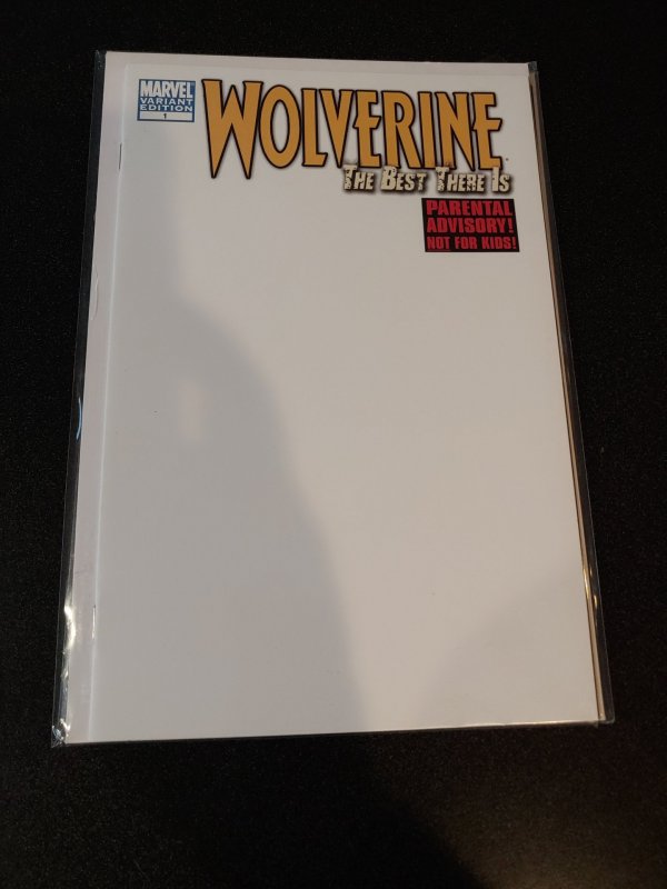 WOLVERINE THE BEST THERE IS  #1 WHITE BLANK VARIANT
