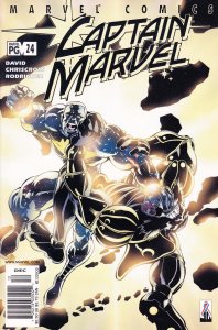 Captain Marvel (5th Series) #24 (Newsstand) VF ; Marvel | 1st Appearance Burstar