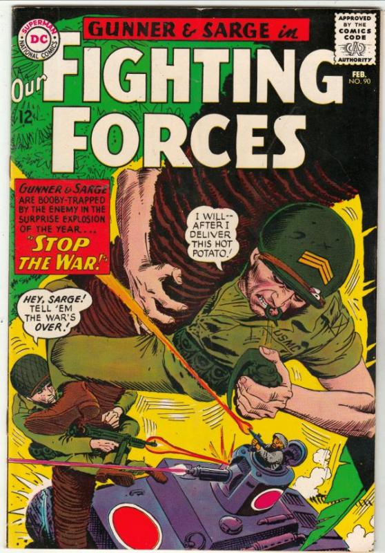 Our Fighting Forces #90 (Feb-65) FN/VF Mid-High-Grade Gunner and Sarge, Pooch