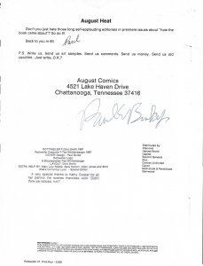 Rottweiler #1 1987 Signed by Paul Burke August Comics EB200