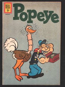 Popeye #63 1962-Dell-Ostrich cover-Haunted island-VG+