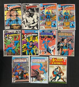 SUPERMAN BRONZE AGE 51 COMIC LOT INC LAST ISSUE ALAN MOORE MOST VF (DUPES)