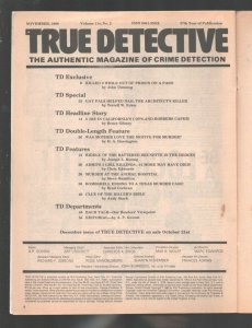 True Detective 11/1980-crime storiesCrime-mystery-terror-posed photos-VG