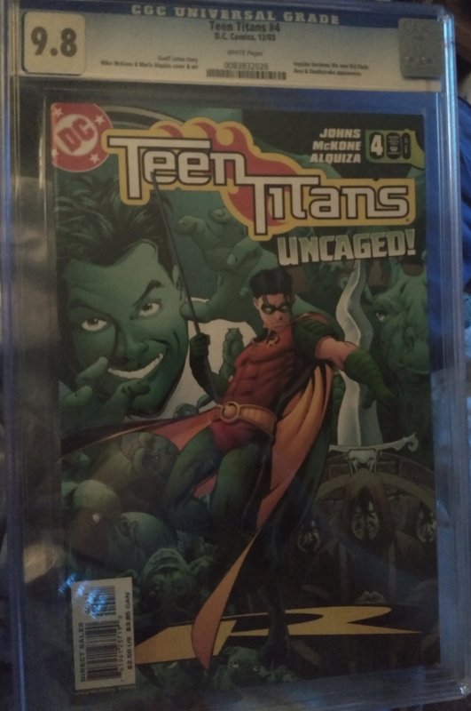 Teen Titans #4 9.8 CGC KEY 1st appearance of Bart Allen as Kid Flash (impulse)