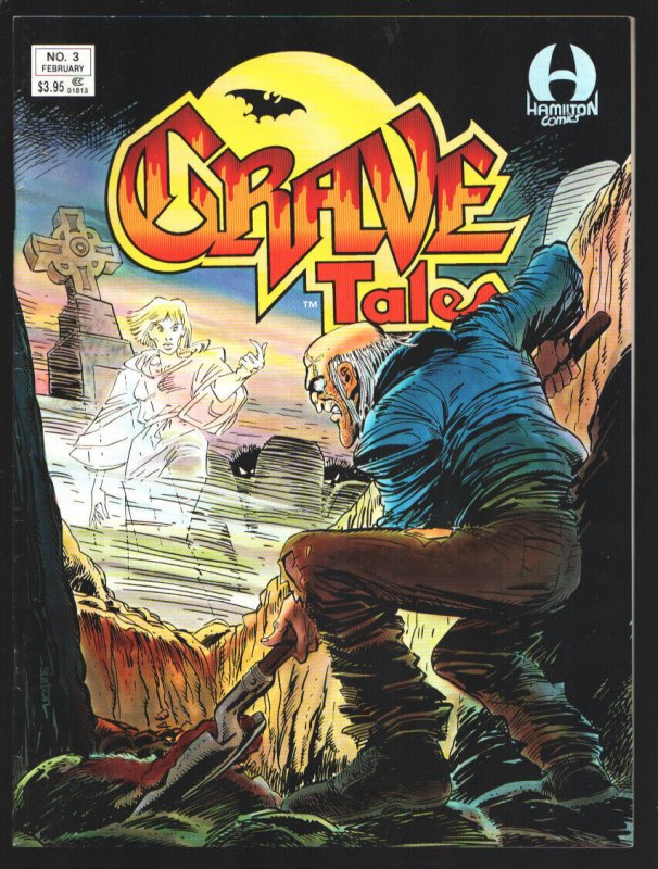 Grave Tales #3 1991-Joe Staton graveyard cover art-Horror story art by Nicola...