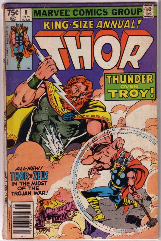 Thor   vol. 1  Annual   # 8 GD Thomas/John Buscema, Pollard cover, Zeus