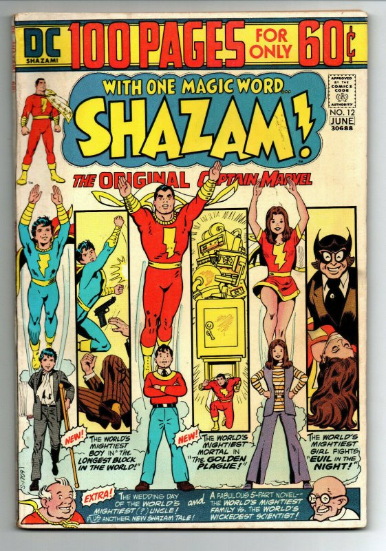 Shazam #12 - Captain Marvel jr - Mary Marvel - 1974 - FN