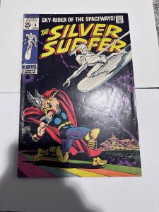 The Silver Surfer #4 (1969)vs Thor -big key- small 1 inch lower spine