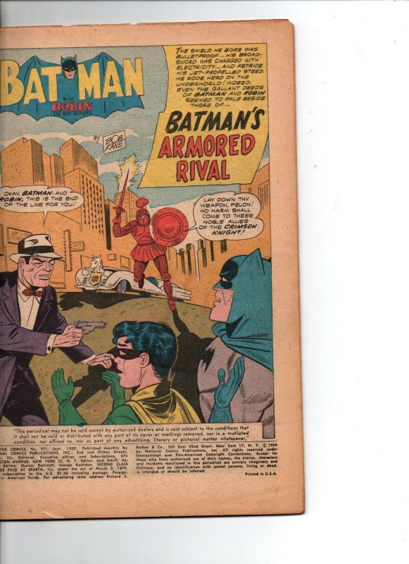 Detective Comics #271 - Batman - Robin - 1959 - GD/VG