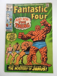 Fantastic Four #107 (1971) Mystery of Janus! VG- Condition!