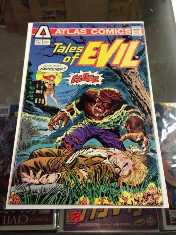 Tales of Evil 1 Near Mint- Bronze age Horror Larry Lieber (Atlas Feb. 1975)