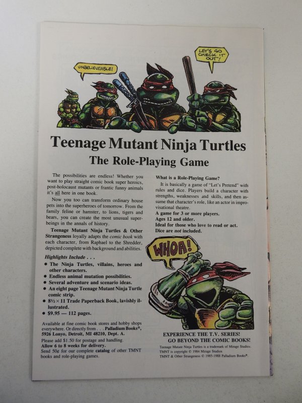 Teenage Mutant Ninja Turtles Adventures #3 (1988) VF Condition! Signed no cert
