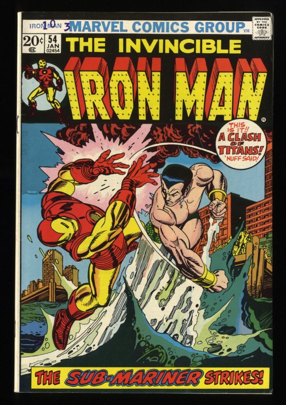 Iron Man #54 VF- 7.5 1st Appearance Moondragon! Marvel! Gil Kane Cover!