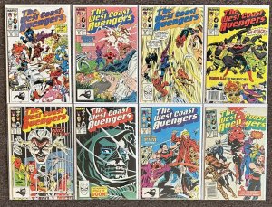 West Coast Avengers #28,31,32,33,34,35,36,37 1987 Marvel Comics Lot