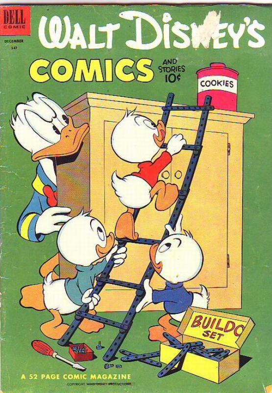 Comics and Stories, Walt Disney's #147 (Dec-52) VG/FN Mid-Grade Donald Duck, ...