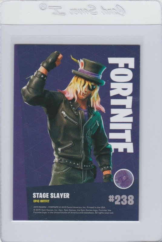 Fortnite Stage Slayer 238 Epic Outfit Panini 2019 trading card series 1