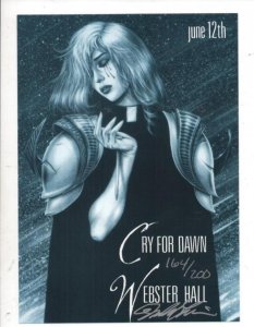 CRY for DAWN - WEBSTER HALL Signed Joseph Linsner / Numbered card, 1995, NYC, NM