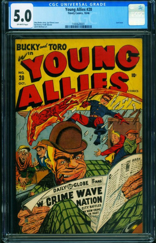 Young Allies #20 1946 CGC 5.0-Timely-Rare LAST ISSUE 1444626001