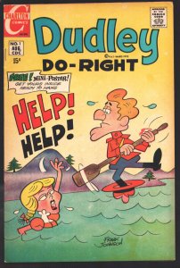 Dudley Do-Right #1 1970-Charlton-1st issue-Mini poster still attached-Pages t...