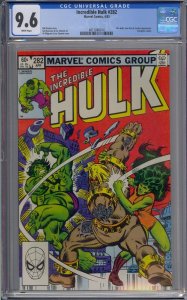 INCREDIBLE HULK #282 CGC 9.6 1ST SHE-HULK CROSSOVER WHITE PAGES 6014