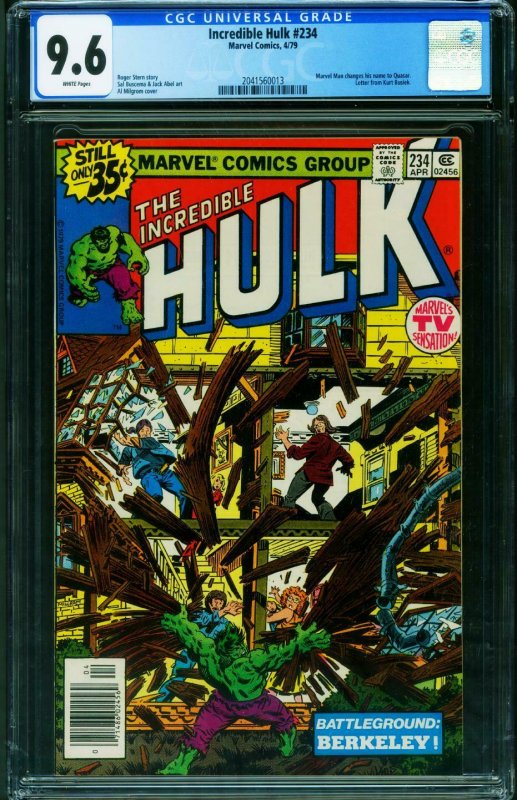 INCREDIBLE HULK #234-FIRST QUASAR-CGC 9.6-MARVEL HIGH GRADE 2041560013