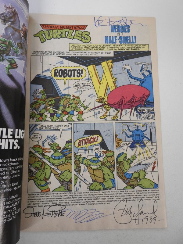 Teenage Mutant Ninja Turtles Adventures #2 (1988) FN+ Condition! Signed no cert